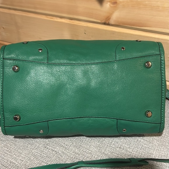 Coach 33689 Green Genuine Leather Rhyder Satchel Shoulder Bag Purse - Picture 7 of 15